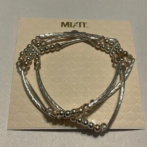 Mixit Silver and Gold Tone Bracelet Set